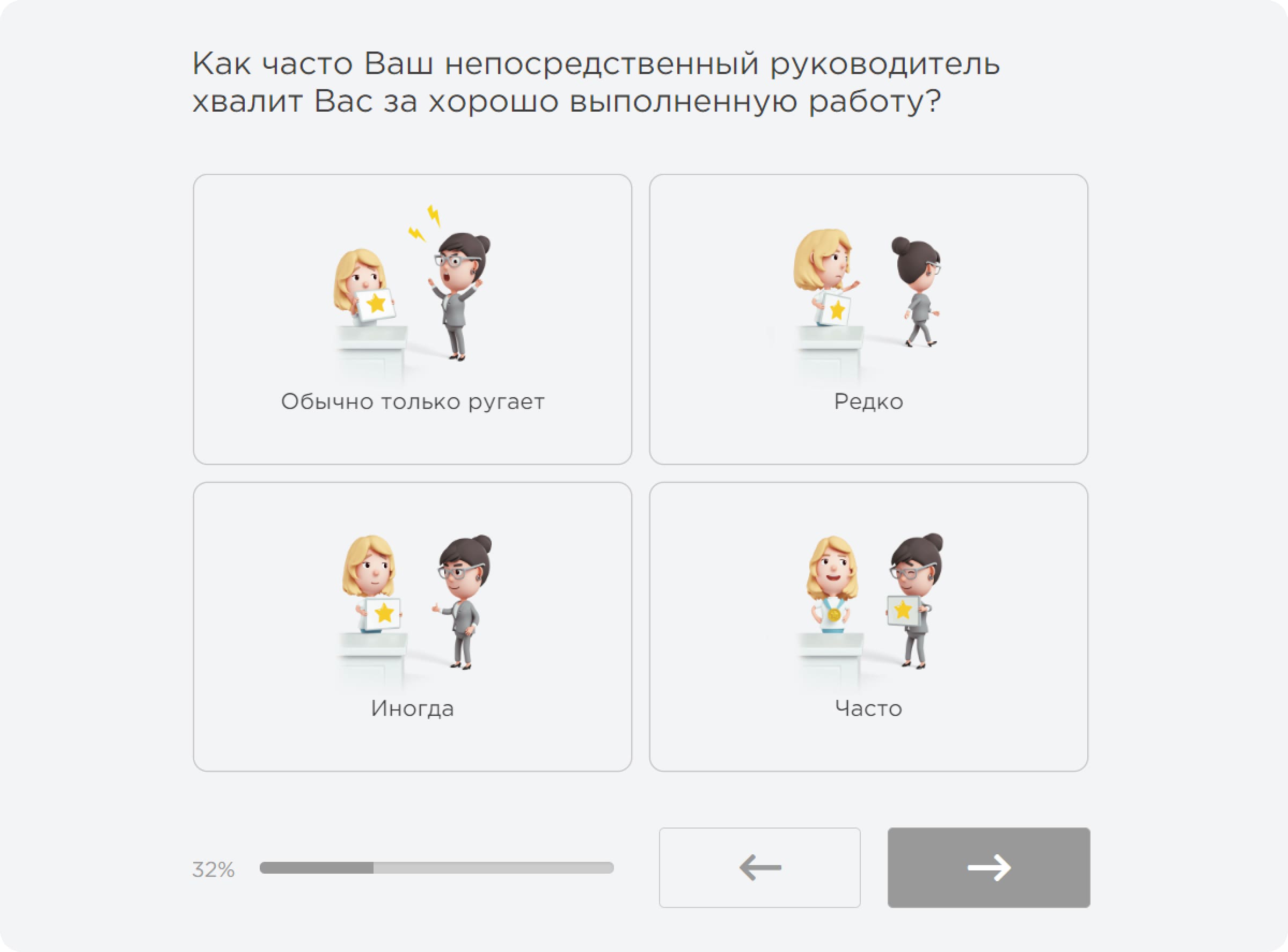 Опрос сотрудников на платформе Happy Job