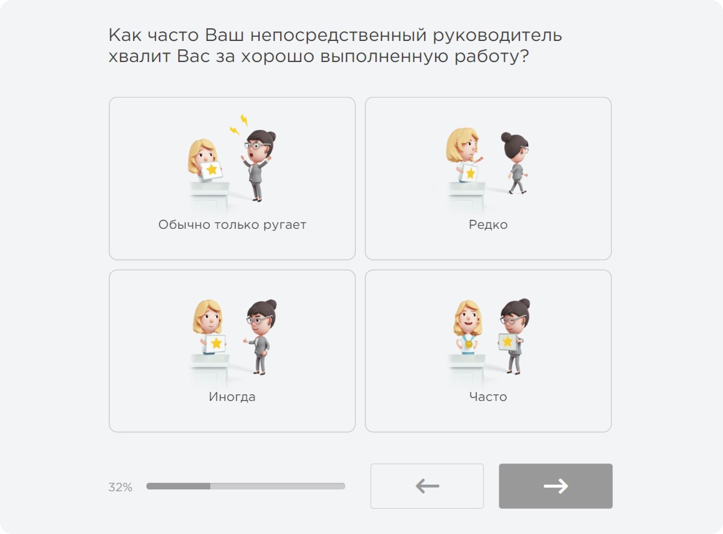 Опрос сотрудников на платформе Happy Job