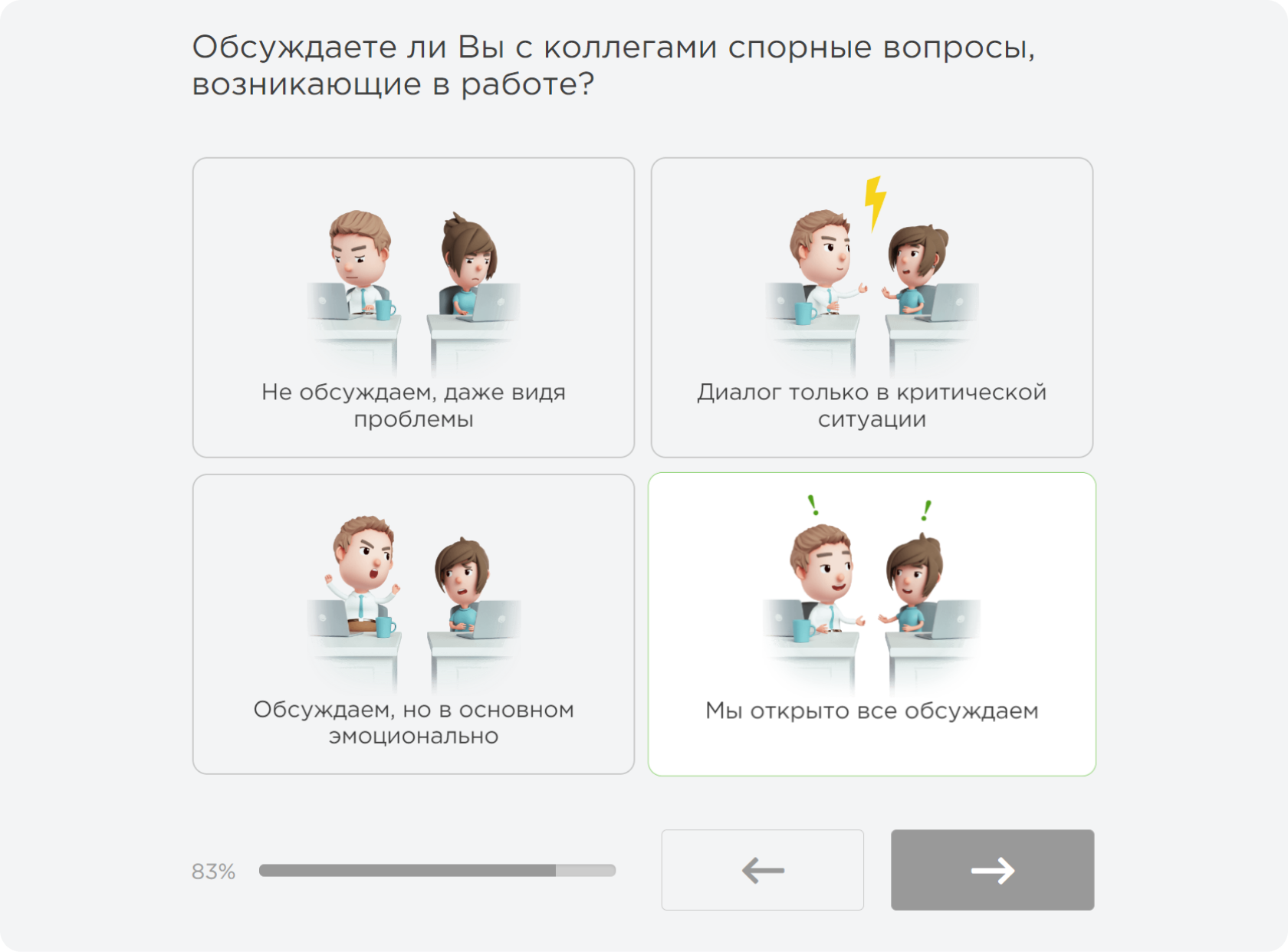 Метрика «Коллеги» в опросе Happy Job