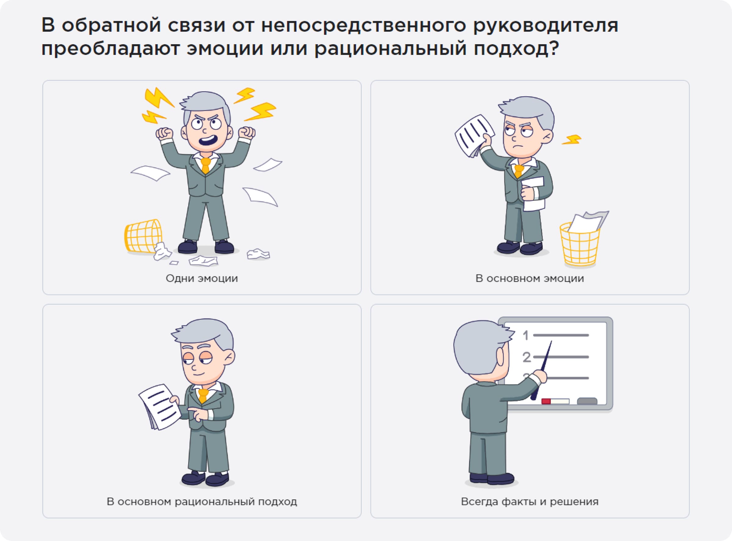 Примеры вопросов для оценки метрики «Обратная связь» в опросе Happy Job
