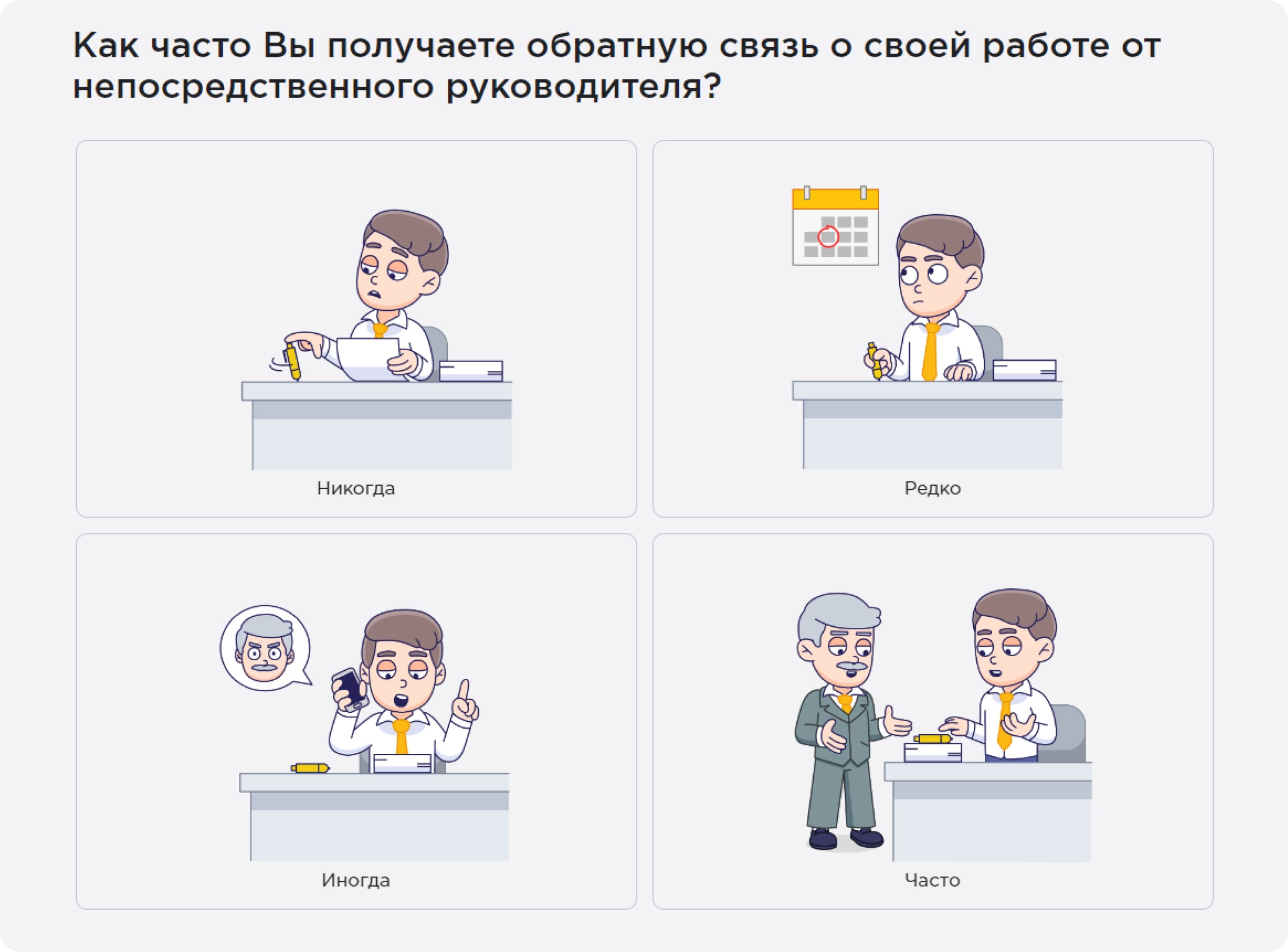 Примеры вопросов для оценки метрик «Обратная связь» и «Баланс»