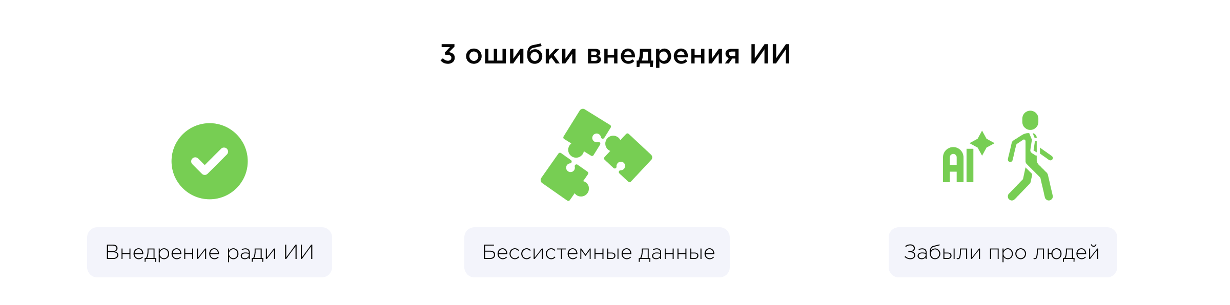 Ошибки при внедрении ИИ